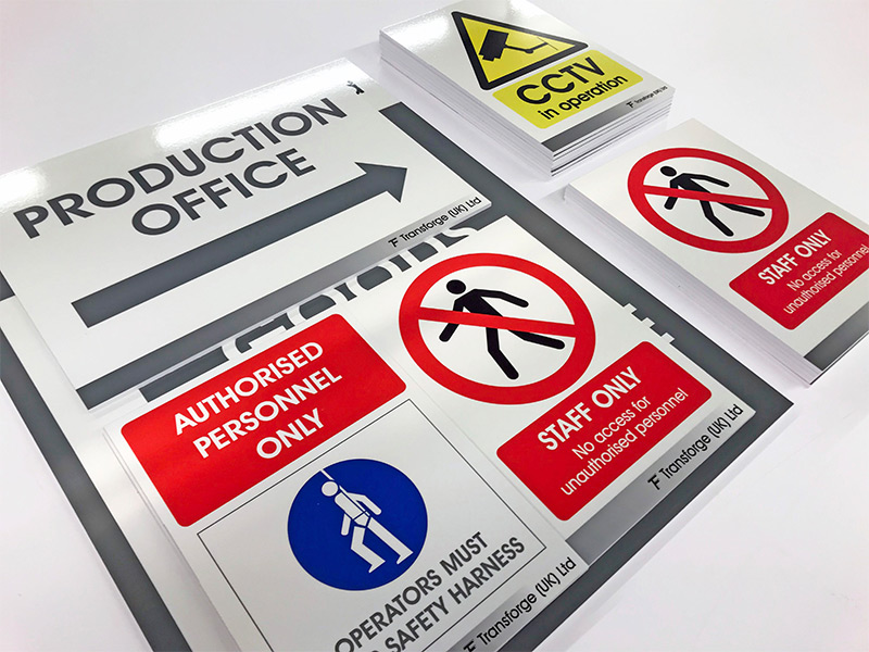 Health and Safety Printed Signs
